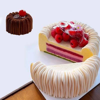 2025 Heiß 1/6/15 Zellen Zylindrisches Spulen-Textur-Design Mousse Kuchenform DIY Pudding Dessert Schokoladenform Französisches Dessert Bak