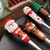 6pcs Stainless Steel Christmas Dinnerware Set Cake Fork Coffee Spoon Party Tableware Christmas Tree Moose Snowman Fork Spoon Set