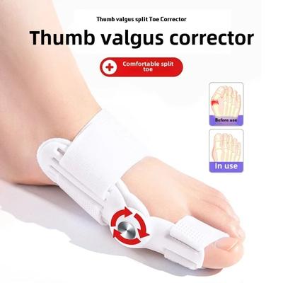 Verstellbarer Hallux Valgus Corrector mit drehbarem Zehentrenner Unisex Orthopädische Fußschiene Für die Nacht Ballenzeh Korrektor Schiene