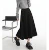 Plus Size Women's Elastic Wool A-line Winter Skirt 1407#