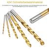 Drill Bit Left Hand 3.2/4.8/6.4/8.0/8.7mm Gold HSS