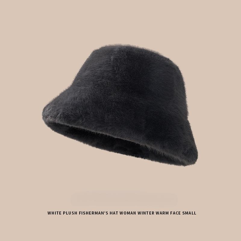 

Шапка из искусственного меха норки для женщин осенью и зимой, утолщенная и теплая рыбацкая шапка, шапка для бассейна, мягкая и пушистая защита для ушей и теплая шапка ONE SIZE темно-серого