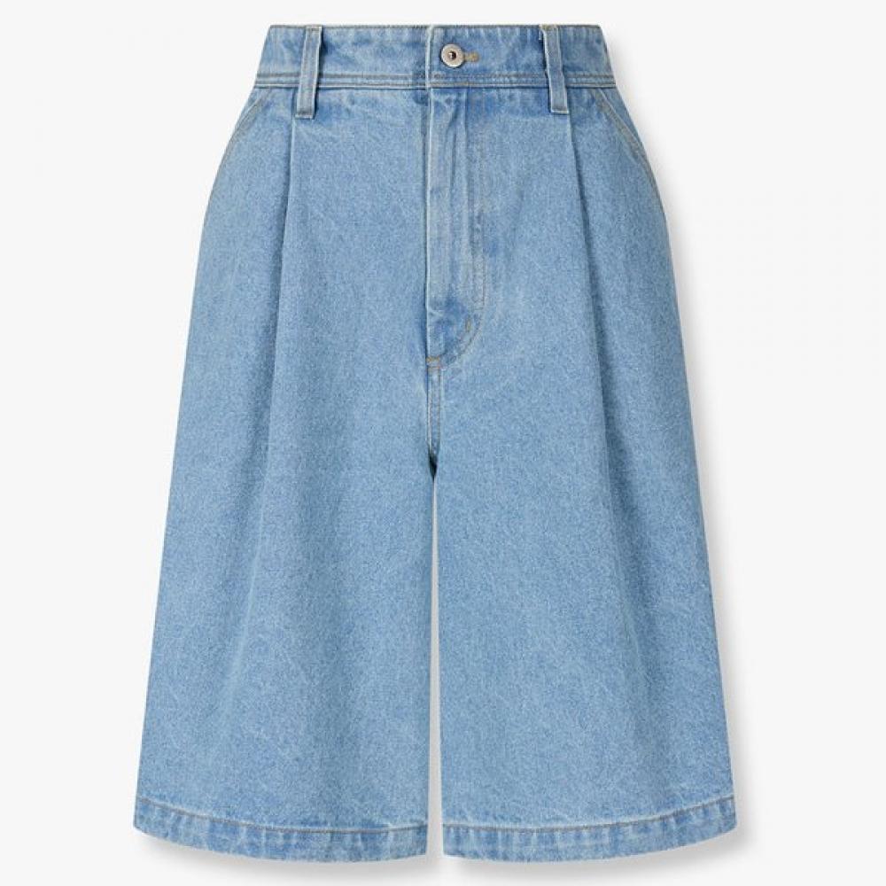 Studio Tomboy Pleated Bermuda Pants 9176262982 light blue/OS
