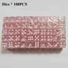 100 Pieces Colored Dices 14mm 6 Sided with Acrylic Material Standard Game Dice Set for Board Games Parties Classroom Math Dice
