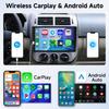 Hodozzy 1Din 9 Inch Touch Screen 1 Din Car Radio Wireless Carplay and Android Auto Car Stereo Single Din Support Bluetooth Handsfree Mirrorlink USB FM