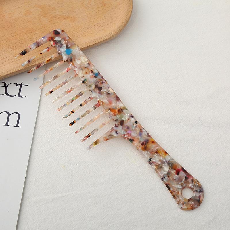 Neuer Koreanischer Ins Einfaches Marmor-Textur Essigsäure Grobzahniger Kamm Antistatisch Haare Schildpattfarbe Praktisch