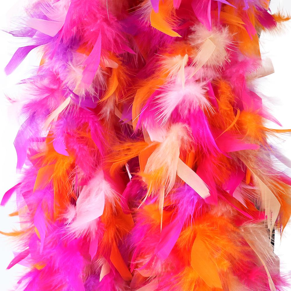 DIY Rainbow Turkey Feather Boa High Quality Marabou Turkey Plume Ribbon 2Meter Diy Party Clothing Decoration Shawl 130 Grams