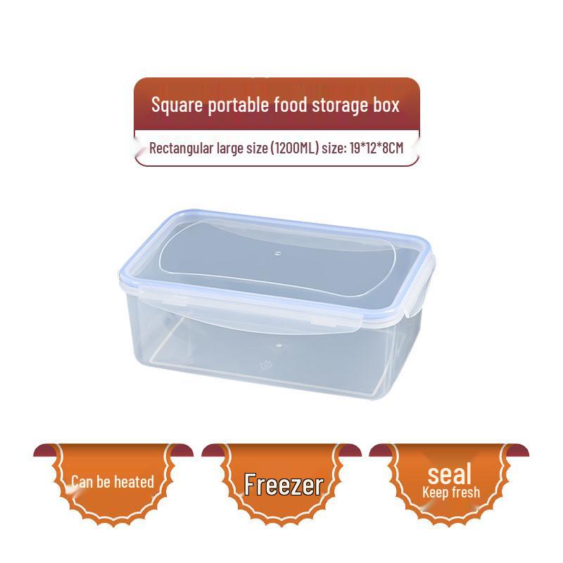 Stackable Transparent Plastic Fridge & Microwave Storage Box – Thickened, Sealed, and Fresh-Keeping for Frozen Foods.