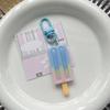 Elegant Popsicles Shaped Keychain Gradient Color Ice Lolly Keyring Pendant Fashion Bag Ornament for Women and Girls