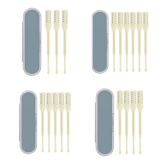 Nasal Hair Cutter Split Ends Trimmer Set 360-degrees Rotation Nose Trimmer Tweezers Portable Manual Hair Removal Tool for Men Women