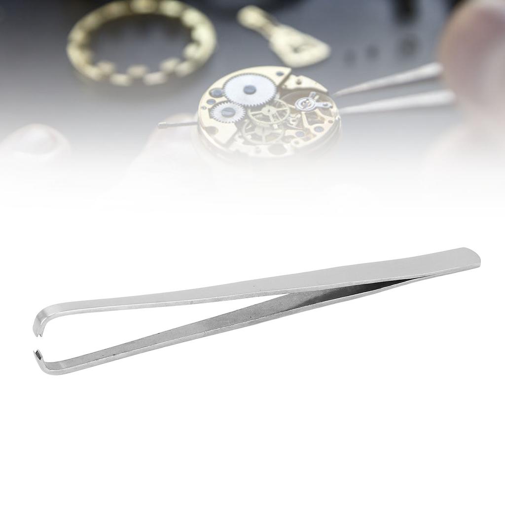Watch Spring Bar Pliers Stainless Steel Watch Strap Tweezers Removal Tool with Pin Pusher Pad for Re