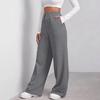 Women Wide Leg Pants Waist Adjustable Drawstring Pure Elastic High Color Long Sweatpants