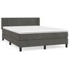VidaXL Divan Bed and Mattress Dark Grey 140x190cm Velvet - Model 3130956