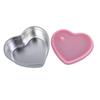 E8Bd Practical Stainless Steels Sweet Holders Unique Heart Cake Bowl With Silicone Lid Unique Dessert Storage Holders