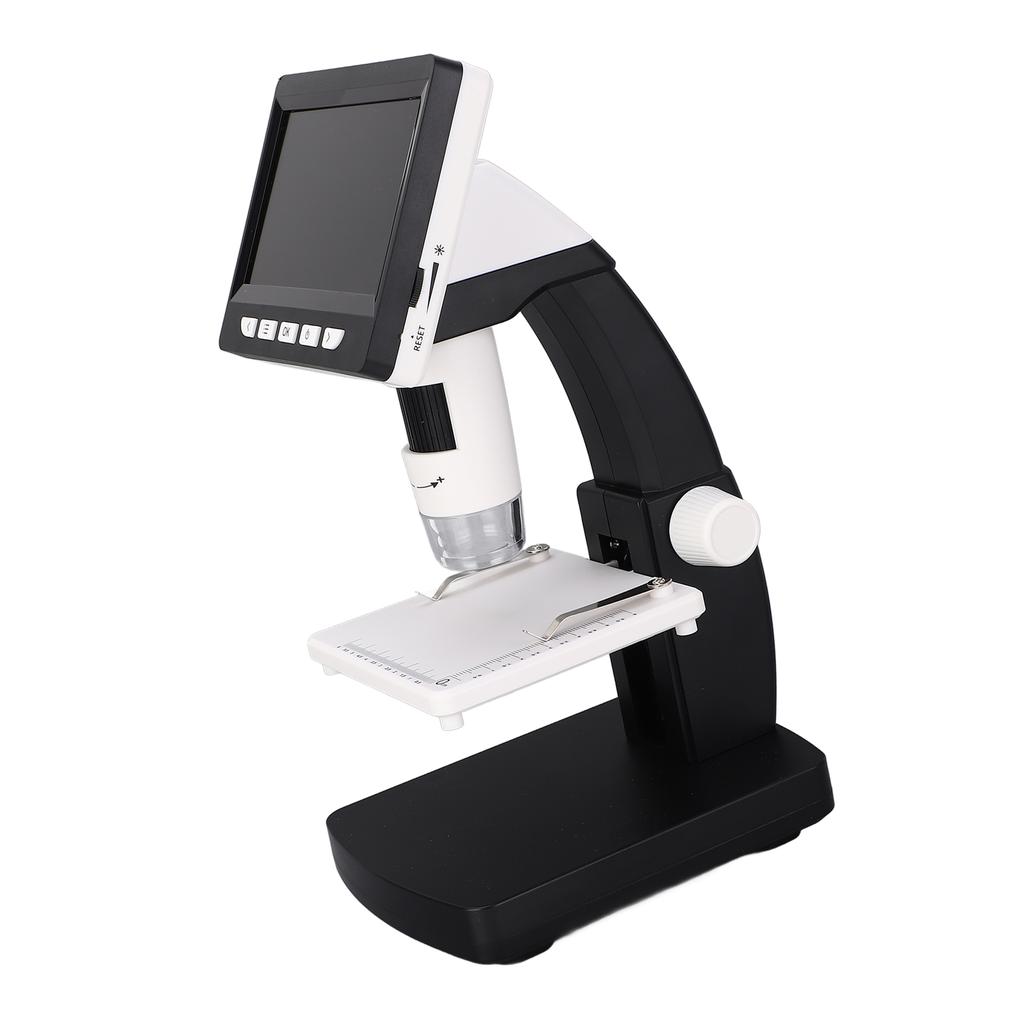 Digital Microscope with 4.3 Inch IPS Screen 50 To 1000X 2MP 1080P Electronic Magnifier Camera with 8 LED Lights for