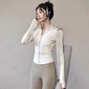 2026 Women's Quick-Dry Stand Collar Yoga Jacket - Long Sleeve, Sun Protection, for Running and Fitness