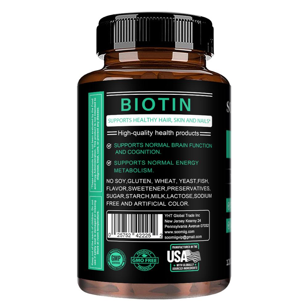 Biotin 5000 mcg, Nahrungsergänzungsmittel, 120 Kapseln pro Flasche