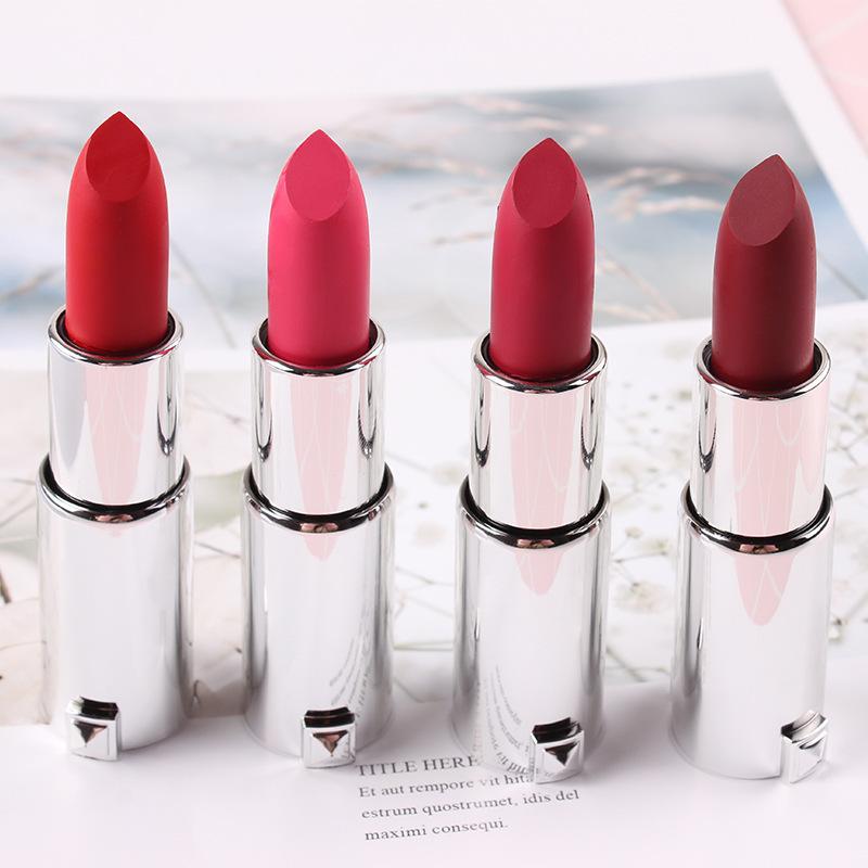 BSIMONE mała srebrna tubka matowa szminka szminka odżywcza nawilżająca antyadhezyjna szminka do makijażu