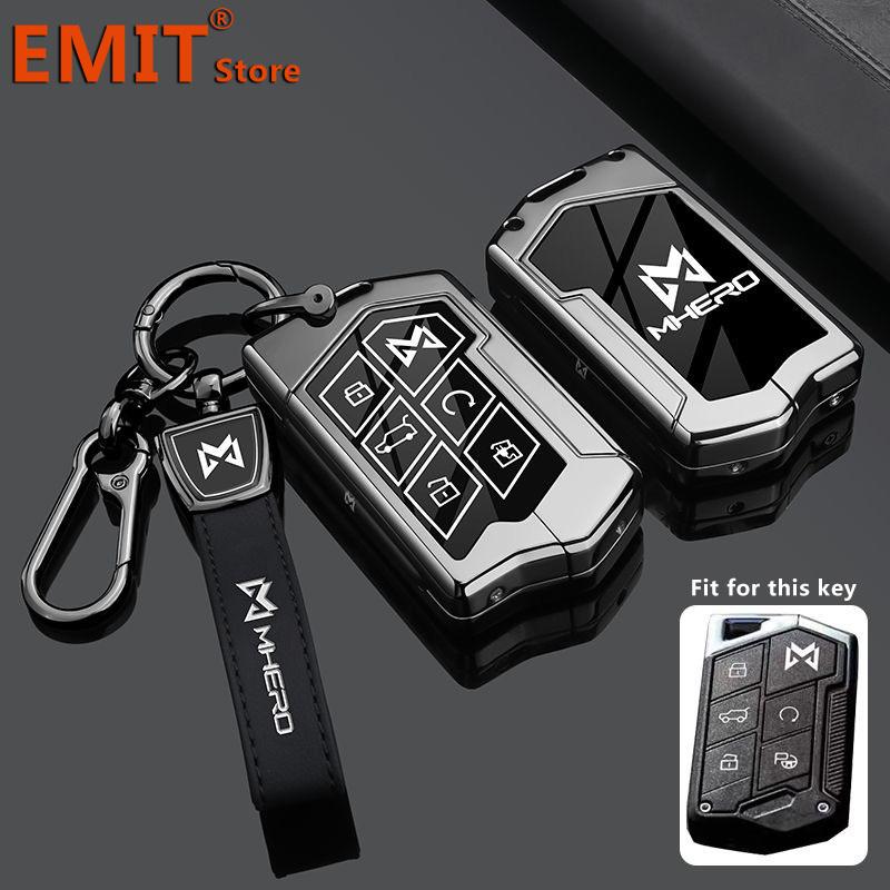 

Zinc Alloy Car Key Case for MHERO I M-HERO Mengshi 917 2023 2025 Remote Protection Cover Shell Keychain Holder Fob Accessory key case for MHERO I