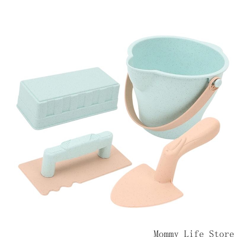 Creative Sand Play Set Beach Sand Bucket Toy With Icecream Cone Molds For Outdoor Activity Sandcastle Activity Toy