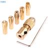 [TL][TL]7pcs/set Brass Collet For Mini Rotary Electric Motor Shaft Drill Chuck Bit Tool For 0.5-3.0MM Drill Bit