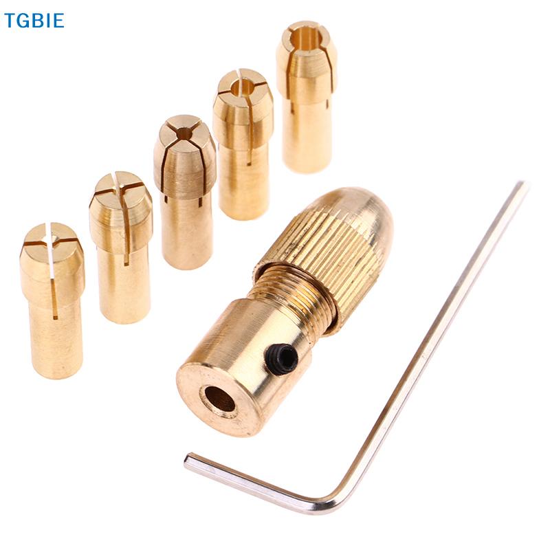 [TL][TL]7pcs/set Brass Collet For Mini Rotary Electric Motor Shaft Drill Chuck Bit Tool For 0.5-3.0MM Drill Bit