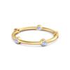 Moonstone Minimal Stackable Band Ring - 925 Sterling Silver Gold Vermeil