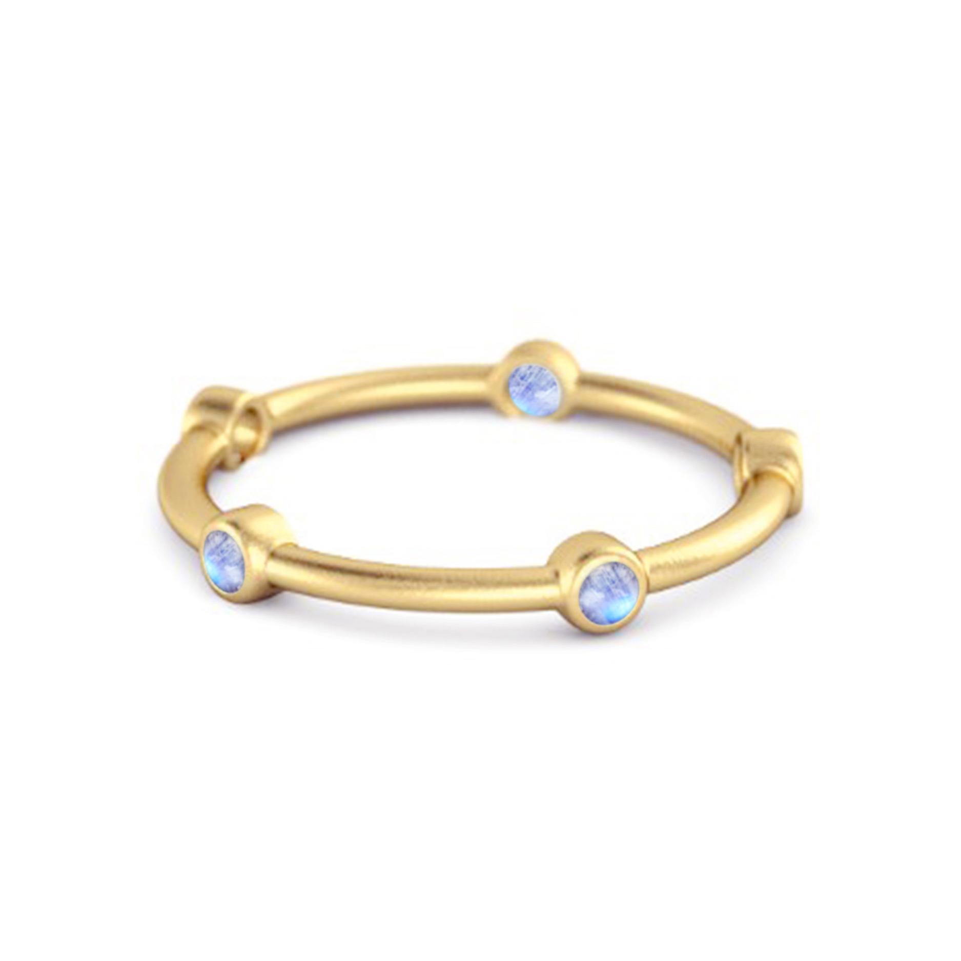 

Moonstone Minimal Stackable Band Ring - 925 Sterling Silver Gold Vermeil 11.5 жовтий/золотий