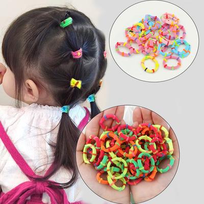 150 Stück Kinder Süßigkeitenfarben Haargummis für Babymädchen Hübsche Scrunchies Gummiband Kinder Weich Elastisch Süße Haaraccessoires