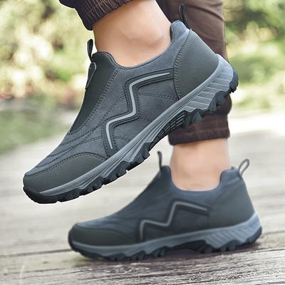 Frühlings- und Herbst Herren Outdoor Freizeitschuhe Reise Wanderschuhe Bequeme Socke Rutschfest und Abriebfest Ein-Pedal Laufschuhe