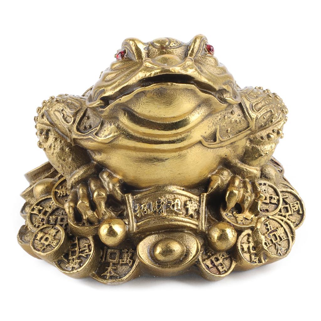Brass Golden Toad Three Legged Toad Lucky Pray Decoration Shop Parlor Opening Gift (1)