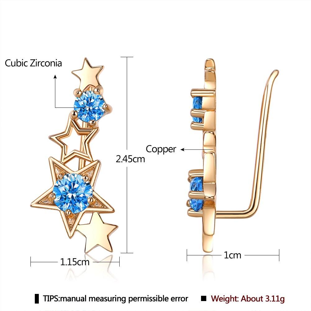 Small Fresh Campus Style Star Earrings Street Fashion Trend Earrings