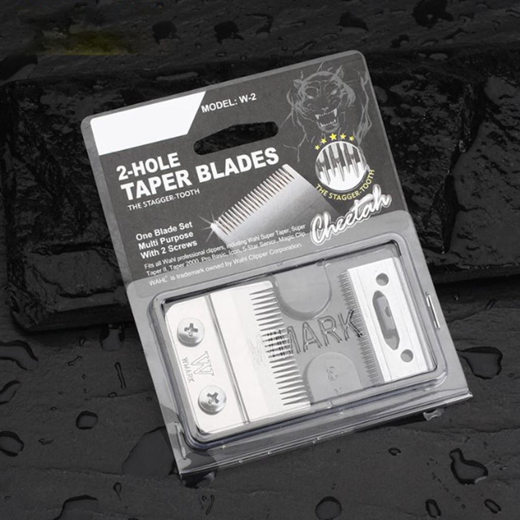 Hair Trimmer Blade Electric Hair Clipper Blade Stainless Steel Silver Professional Beard Trimmer Blade for Kemei Clipper