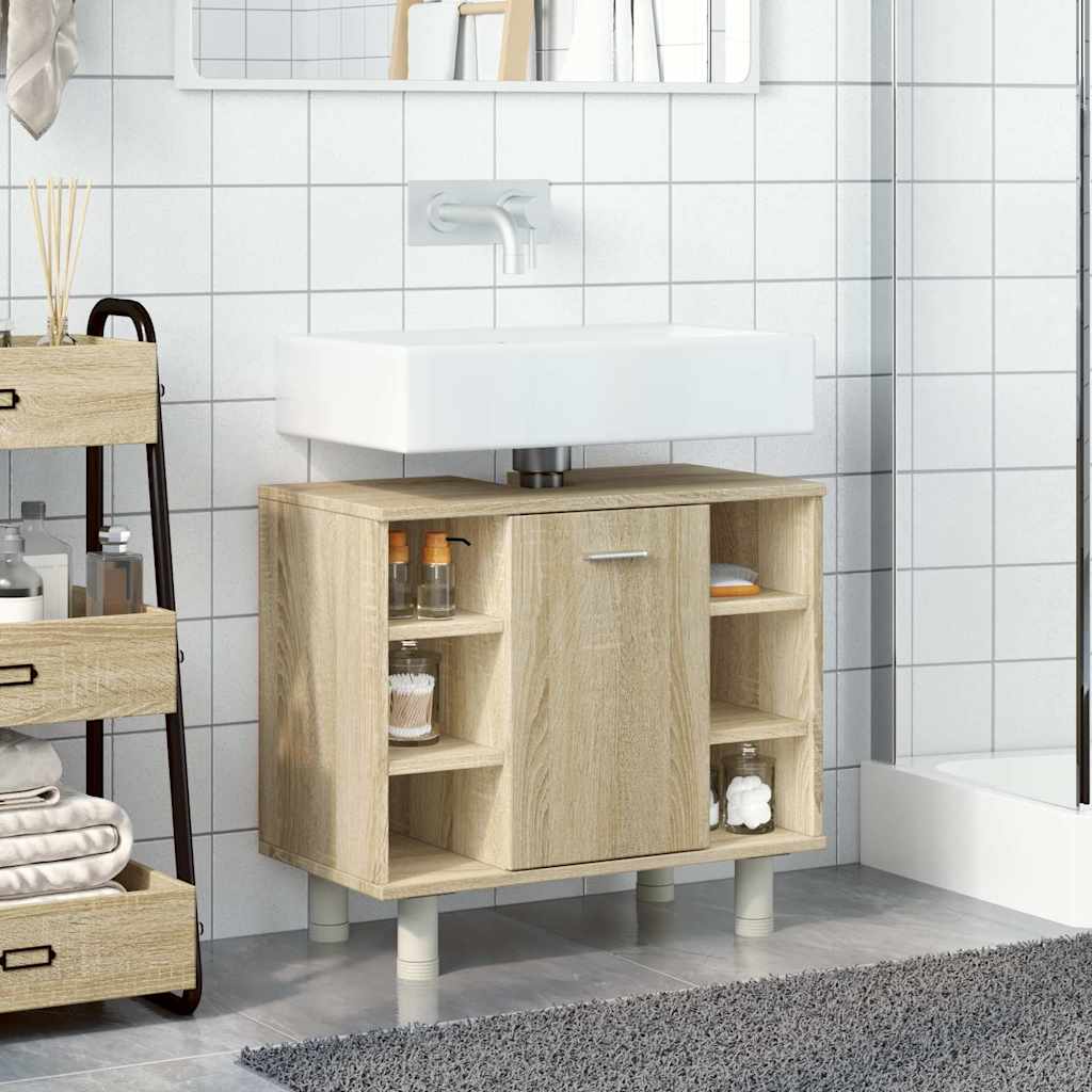 Bathroom Cabinet in Sonoma Oak 60 x 32 x 53.5 cm Particleboard