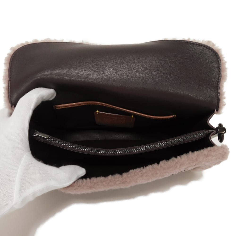 Used 9726 Tabby Pillow 26 6807 7921 C Logo Calfskin Suede 2WAY C Mark Shearling Dusty Rose Women's from Japan AUTHENTIC