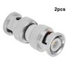 2pcs BNC Male to BNC Male M M Coaxial Connector RF Adapter for CCTV Security Camera