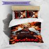 3pcs Custom Name Demon Slayer Character Theme Bedding Set Duvet Cover Closure Includes 1 Duvet Cover & 2 Pillowcases for All Seasons Bedroom Decor