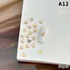 50Pcs Champagne Nail Art Rhinestone 1-6Mm Flatback Glass Crystal Gems Hotfix Nail Diamond Mixed Sizes Nail Charms
