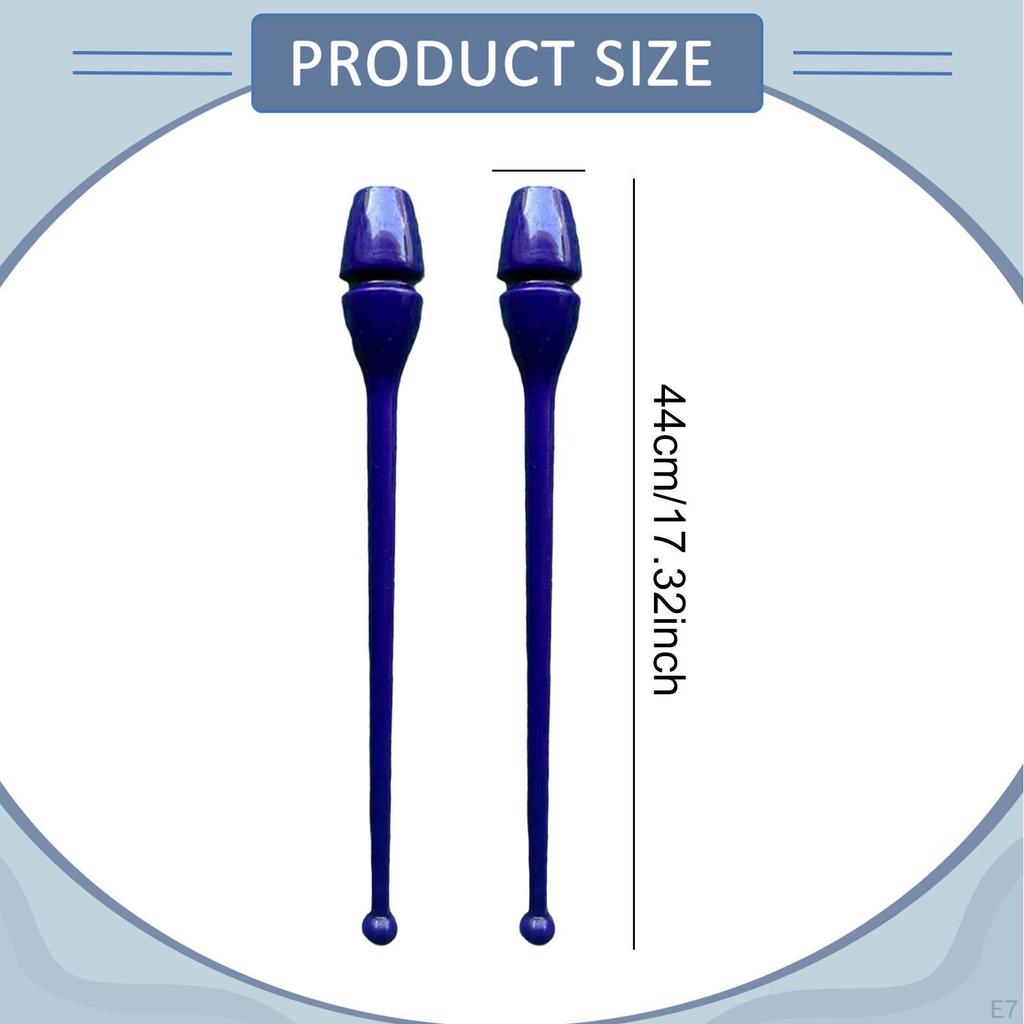 2 Pieces Rhytmic Gymnastics 44cm Easy to Control Training Equipment Exercise Pole for