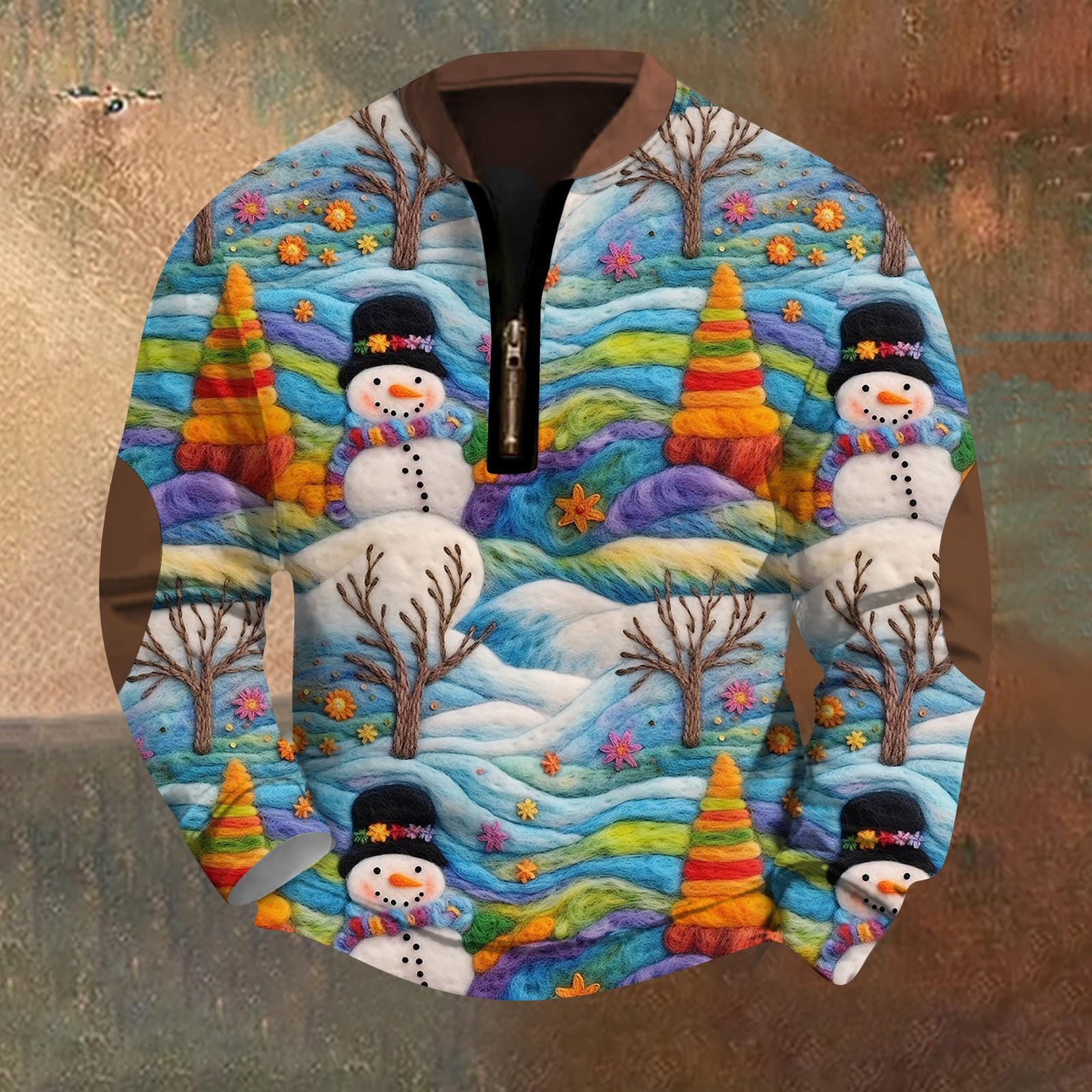 

Мужская модная повседневная свободная толстовка с длинным рукавом и застежкой-молнией на половину воротника с камуфляжным принтом XXXL