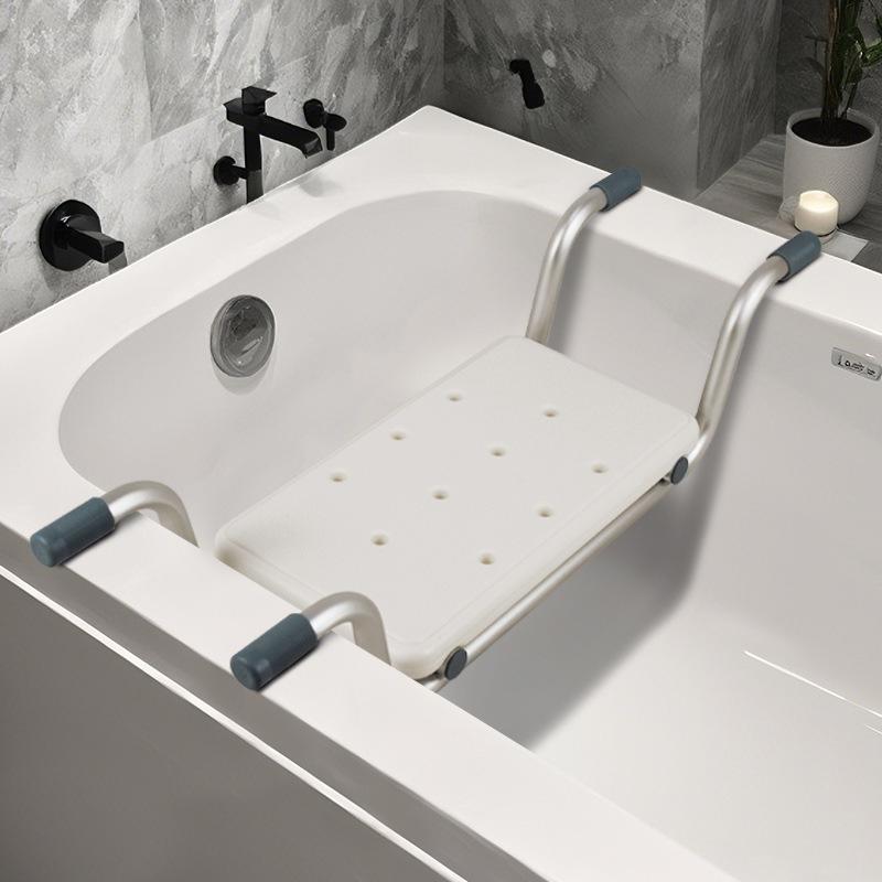 Aluminum Anti-Slip Bath Seat & Storage Shelf for Elderly and Pregnant Women