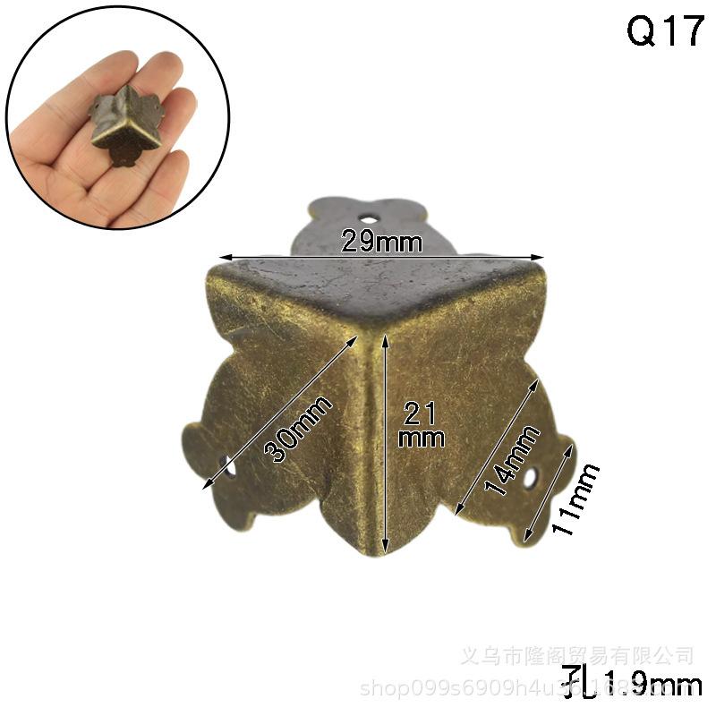 20Pack Furniture Antique Bronze Triangle Edge Metal Corner Guard for Storage Box Jewelry Case Cabinet Coffee Table Wooden Chest