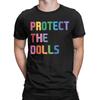 Protect The Dolls Quote Men's T Shirts Trans Women Solidairity Vintage Tee Short Sleeve T-Shirts Pure Cotton Gift Idea Clothing