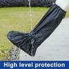 1 Pair Rainproof Shoe Covers Waterproof Non-Slip PVC Puncture Resistant Thickened Shoe Covers with Adjustable Elastic Band