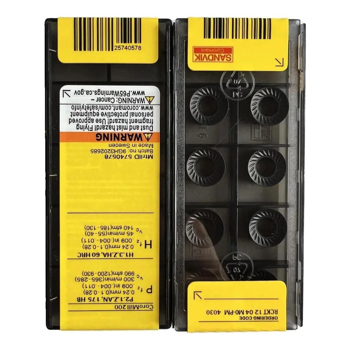 

Original Sandvik / RCKT1204M0-PM 4030 / CNC lathe carbide blade 10 PCS