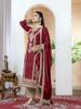 Party Wear Women Designer Salwar Kameez Indian Bollywood Heavy Chinon Silk Salwar Suit Dress