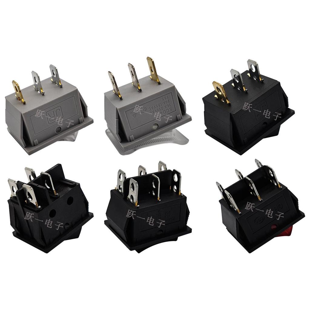 KCD4 Electric Cooker & Heating Pot 4/6-pin High Power Rocker Switch, 16A 250V, 25x31mm
