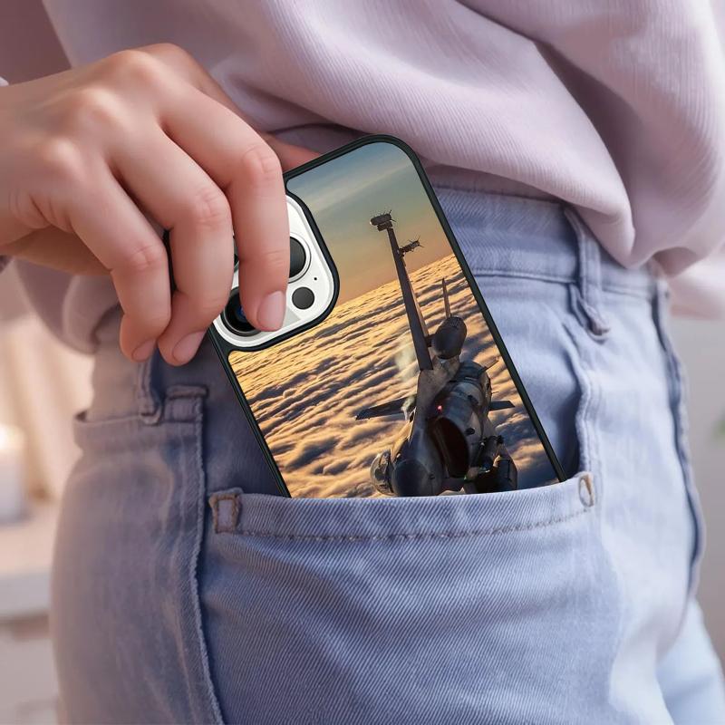 

Fighter Plane In The Sky Phone Case For iPhone 17 Air 15 16e 14 13 Pro Max Coque 12 11 Pro Max PLUS cover iPhone 14pro max