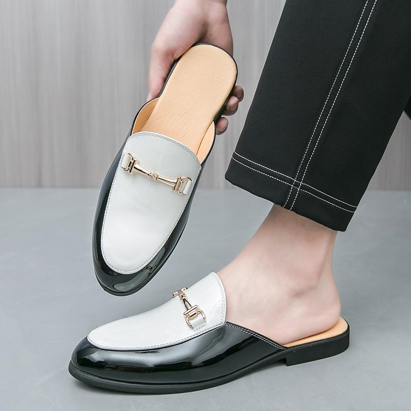 Fashion Men Shoe Fashion All-match Casual Flats New Men's Classic Mules Shoes Handmade Male Slipper Outdoor Summer Mens Slip on Shoes