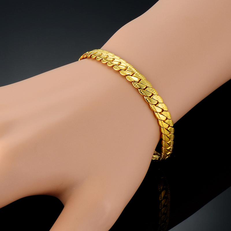 Punk 4/6mm Flat Snake Chain Link Bracelet Gold Color Stainless Steel Hand Chain Bracelet for Women Men Fashion Jewelry Gift 2025